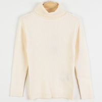 Melange Rib Knit Golf Top