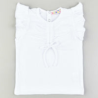 Baby Rib Ruffle Sleeve Shirt - Kidichic
