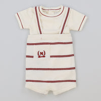 Melange Stripes Knit Baby Set