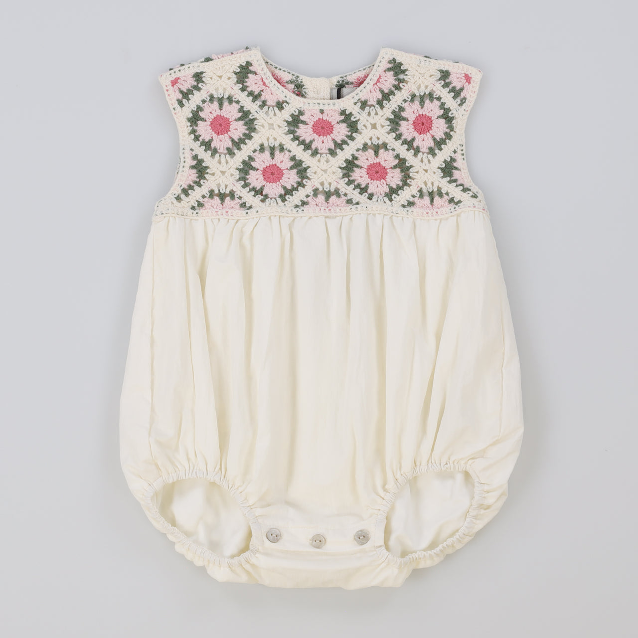 Melange Crochet Baby Romper/Dress
