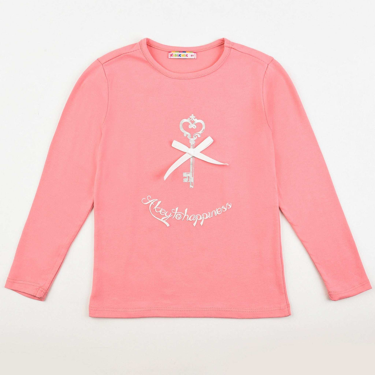 Girls L.S Key Print T-Shirt - Kidichic