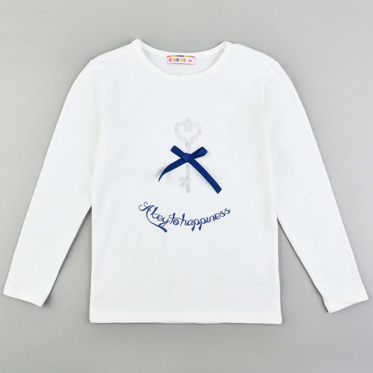 Girls L.S Key Print T-Shirt - Kidichic