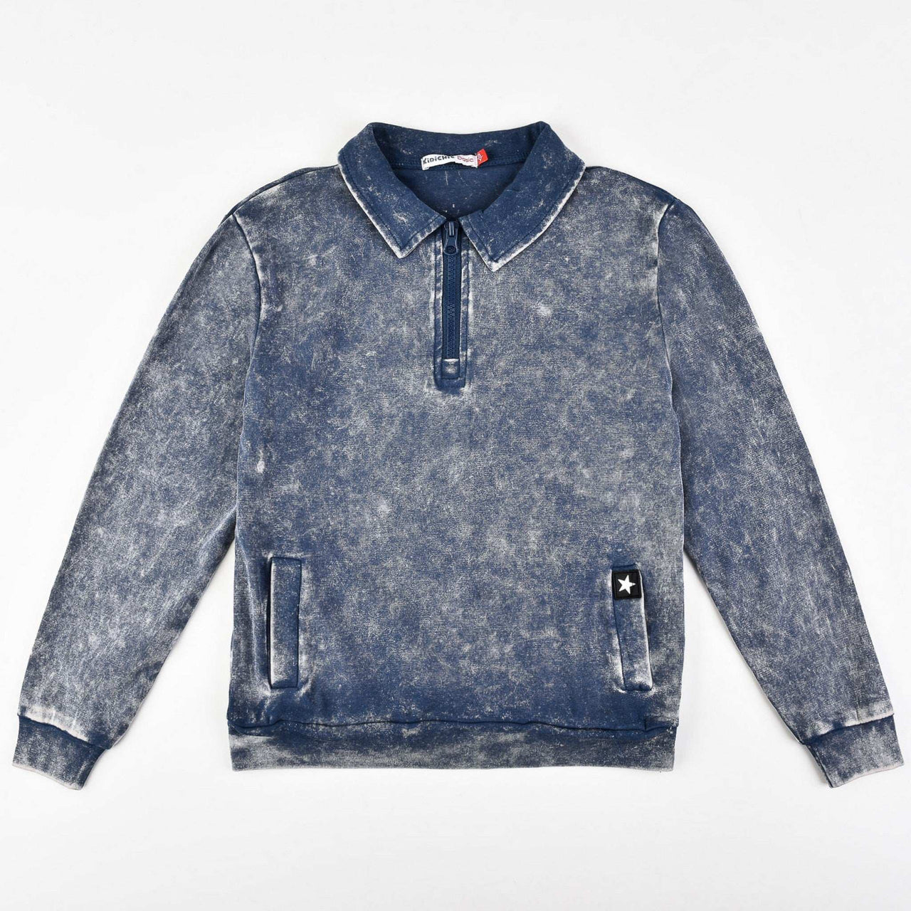Jersey Wash Zipper Henley - Kidichic