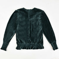 Lace Ruffle Velvet Top - Kidichic