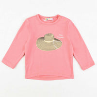 L.S Baby Girls Hat Print Shirt - Kidichic