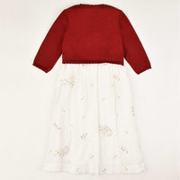 Melange Cardigan Bow Dress - Kidichic