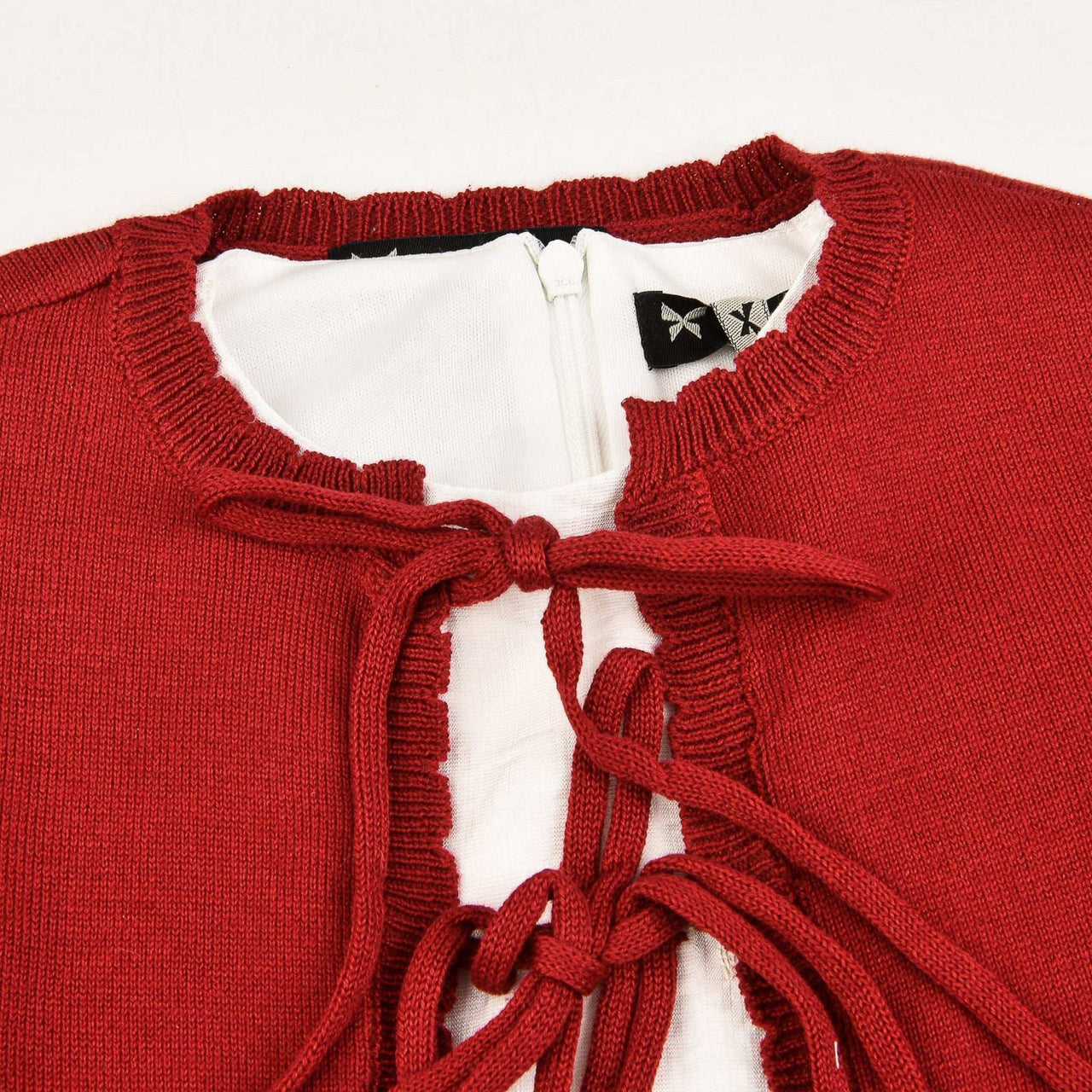 Melange Cardigan Bow Dress - Kidichic