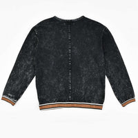 Melange Denim Boys Logo Sweater - Kidichic