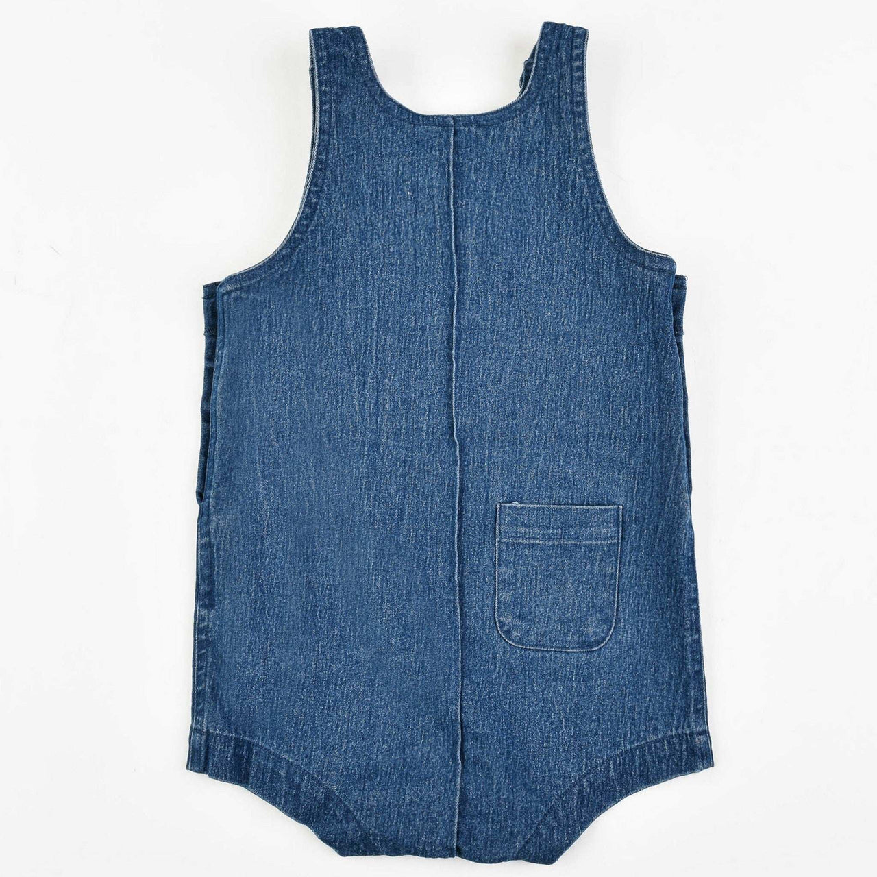 Melange Denim Floral Pocket Overall/Dress - Kidichic