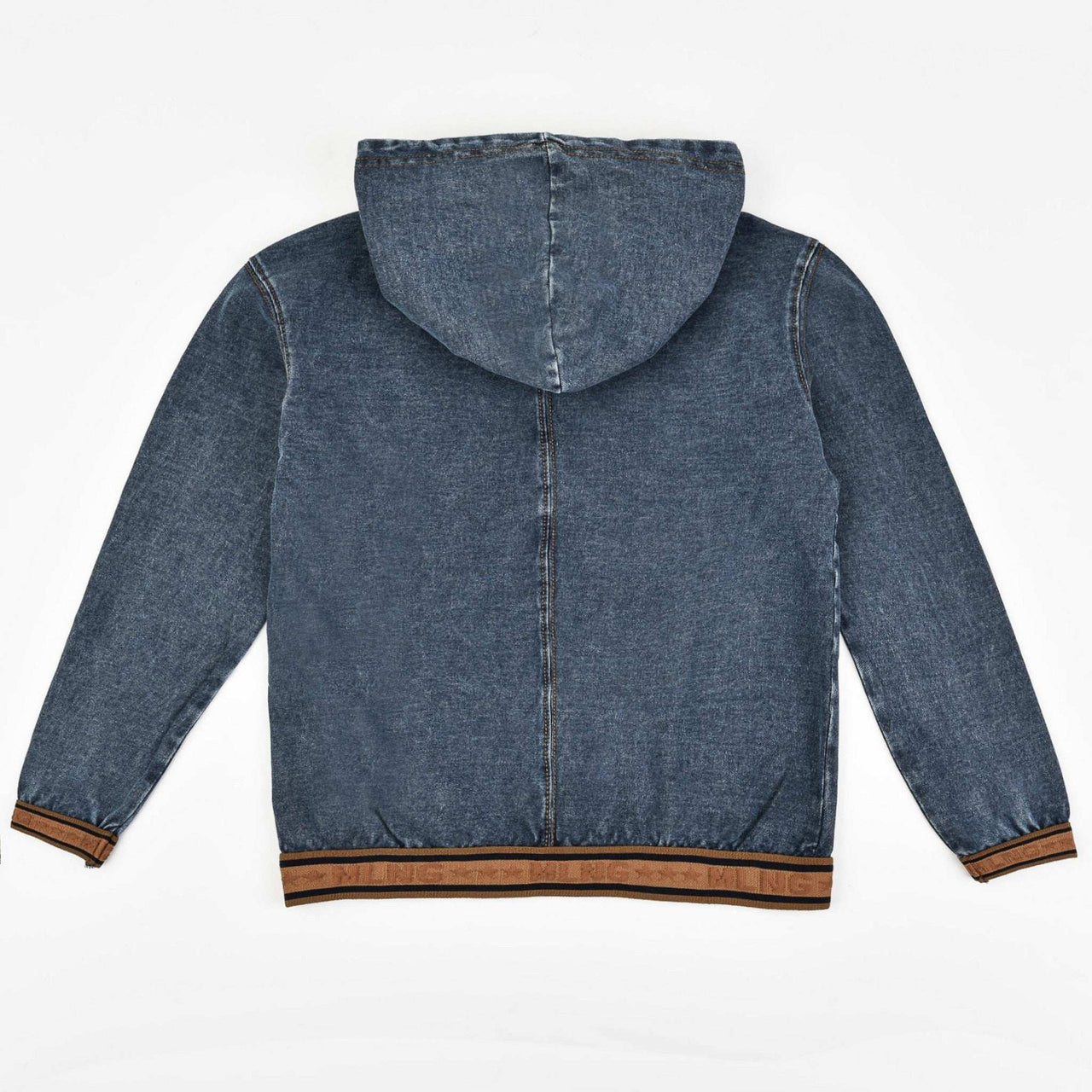 Melange Logo Denim Hoodie - Kidichic