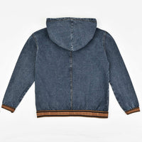 Melange Logo Denim Hoodie - Kidichic