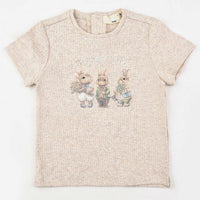 Melange Rabbit Print Shirt - Kidichic