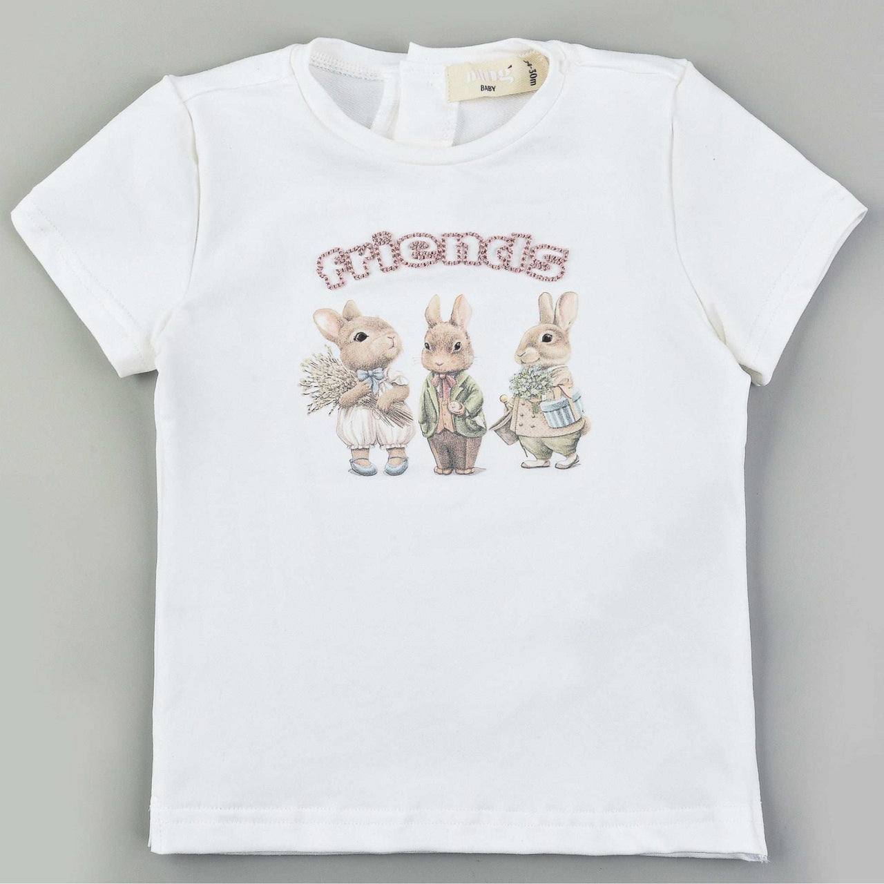 Melange Rabbit Print Shirt - Kidichic