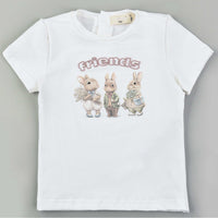 Melange Rabbit Print Shirt - Kidichic