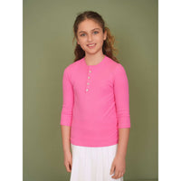Melange Rib 3/4 Tee - Kidichic
