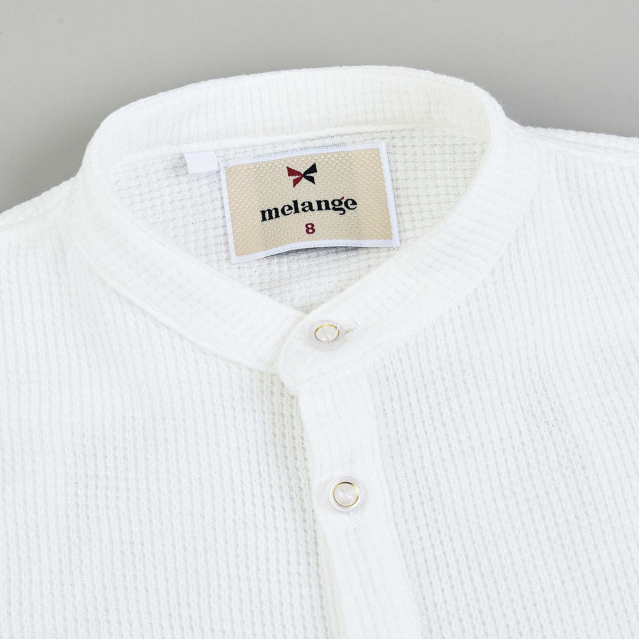Melange S.S Soft Mandarin Shirt - Kidichic