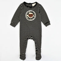 Melange Teddybear Stripes Stretchie - Kidichic