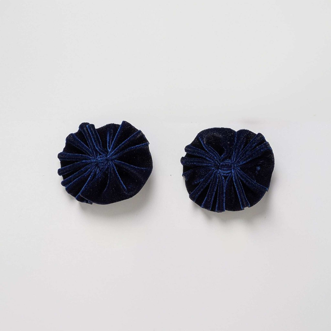 Nana 2 Pk Velvet Pleated Bow Clip - Kidichic