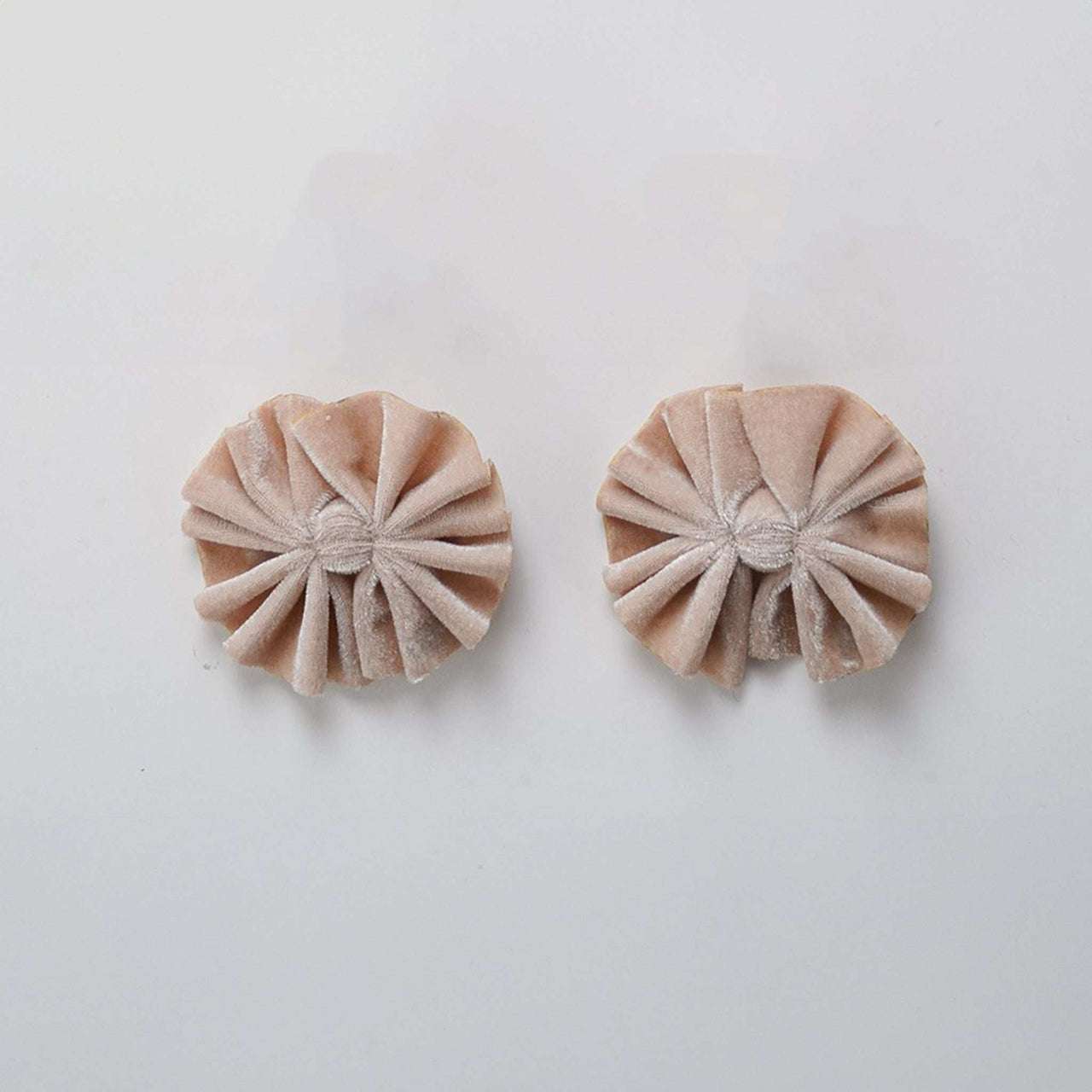 Nana 2 Pk Velvet Pleated Bow Clip - Kidichic