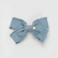 Nana Denim Bow Clip - Kidichic