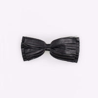 Pleated PU Bow Clip - Kidichic