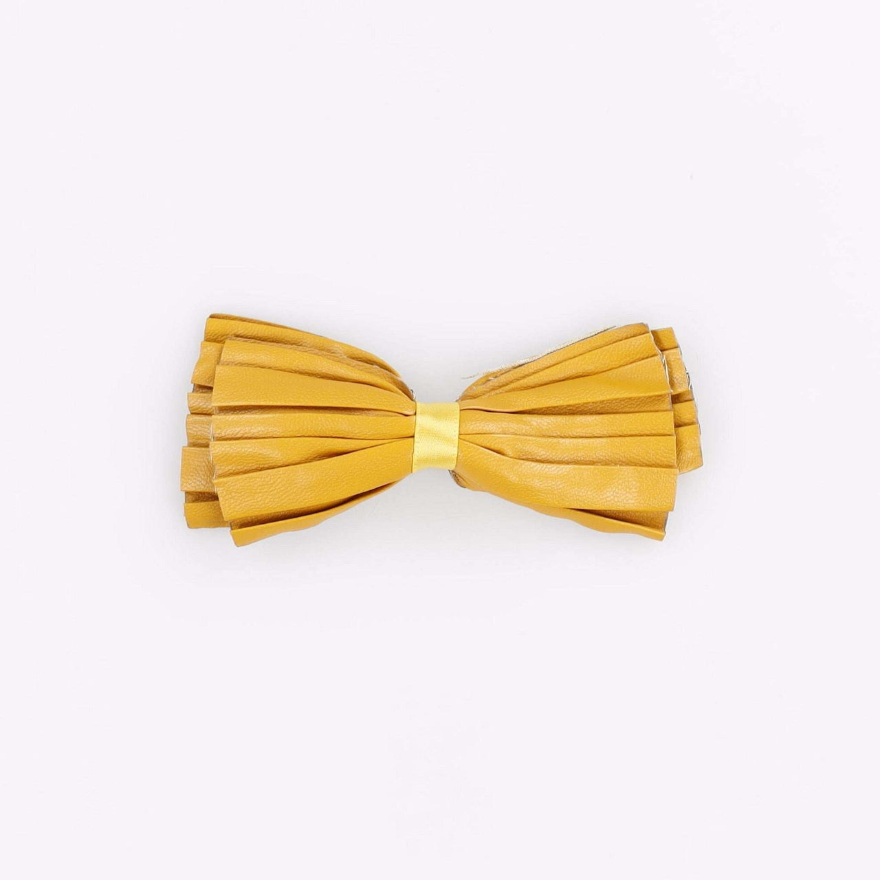 Pleated PU Bow Clip - Kidichic