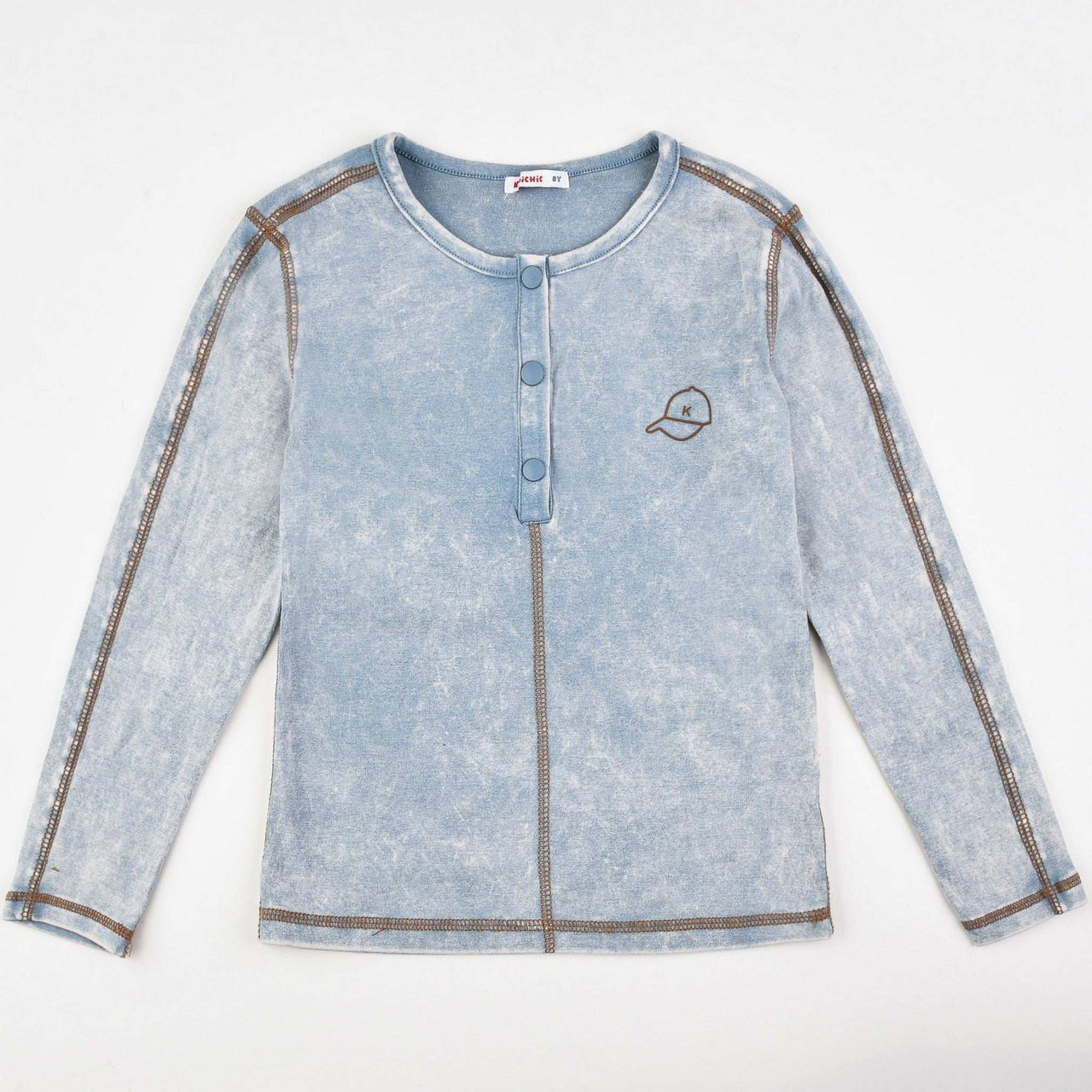Stone Wash Girls Shirt - Kidichic