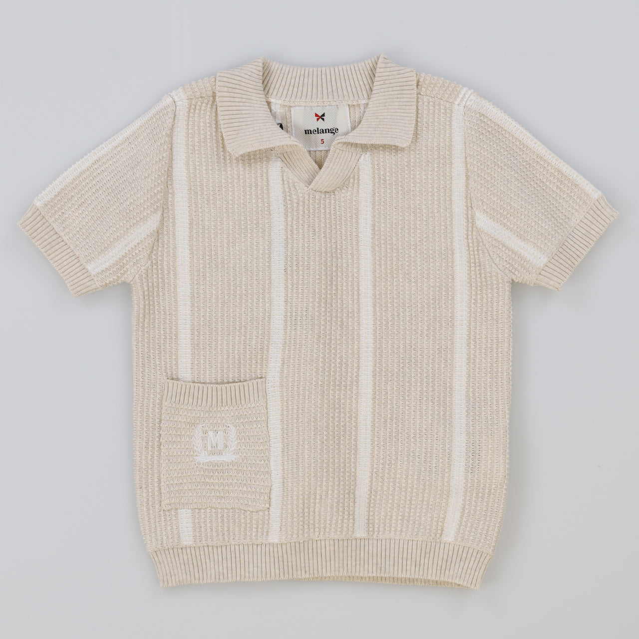 Melange Knit Stripes Top