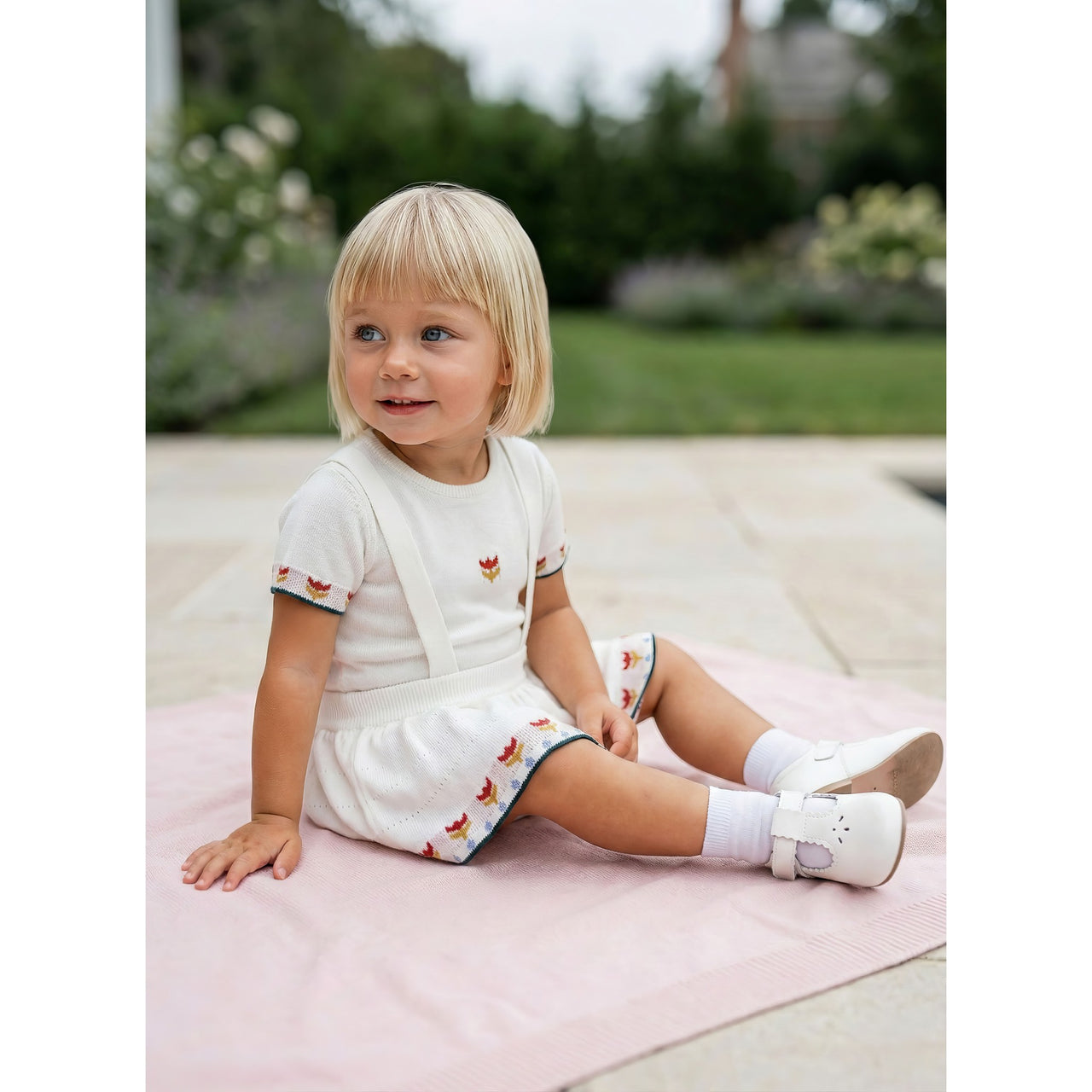 Melange Crochet Straps Baby Set