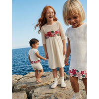 Melange Crochet Flower Baby Set/Dress