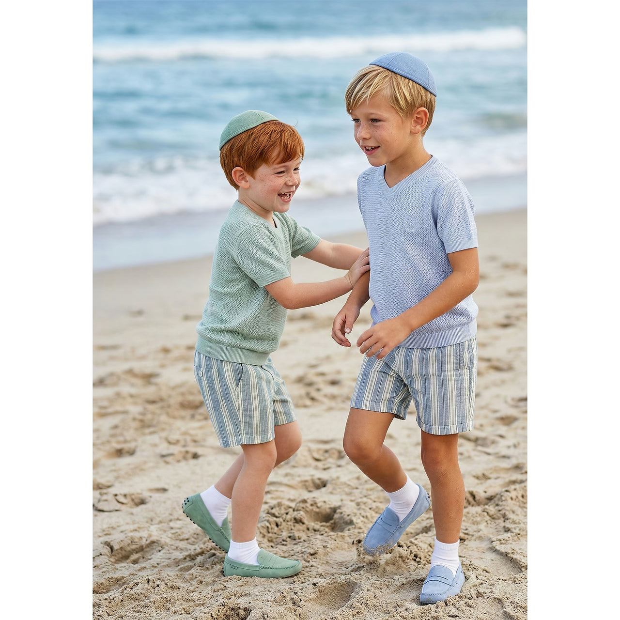 Melange Stripe Shorts