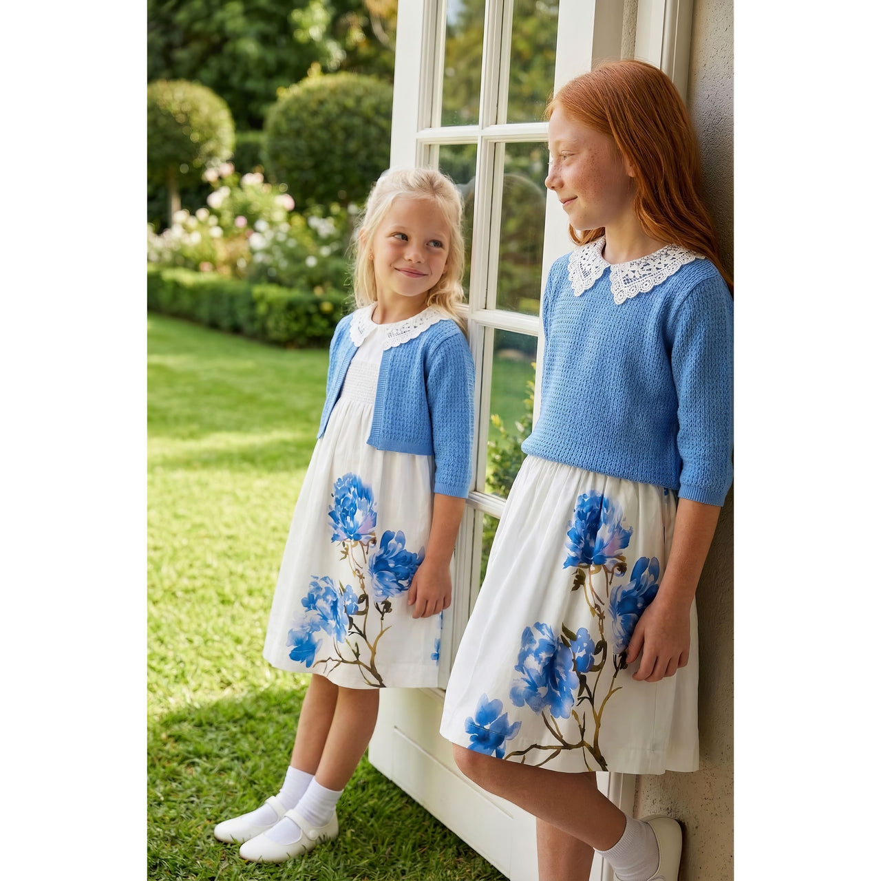 Melange Margaret Collar Top