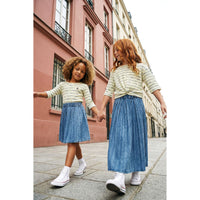 Melange Stripes Girls Shirt