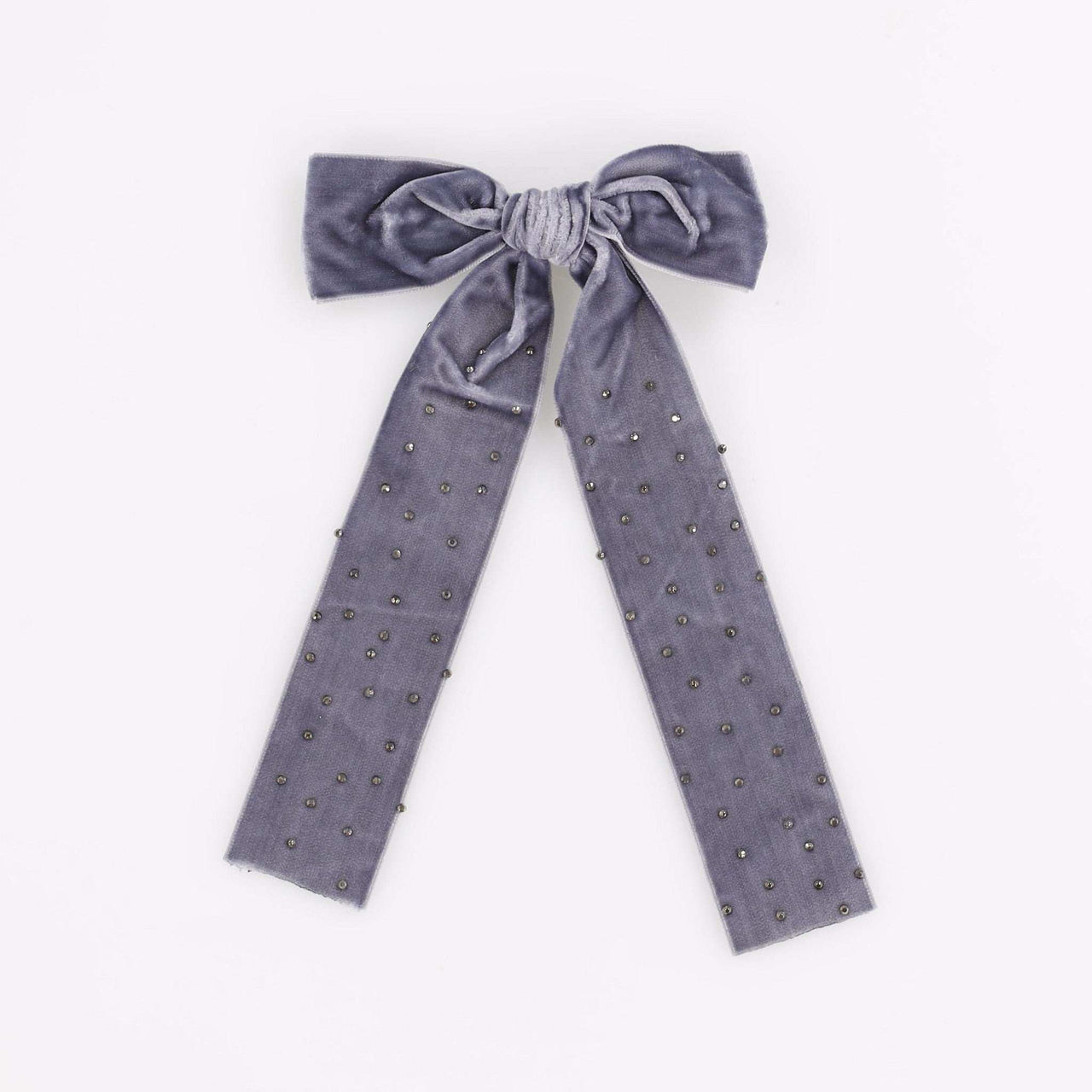 Velvet Zircon Bow Clip - Kidichic