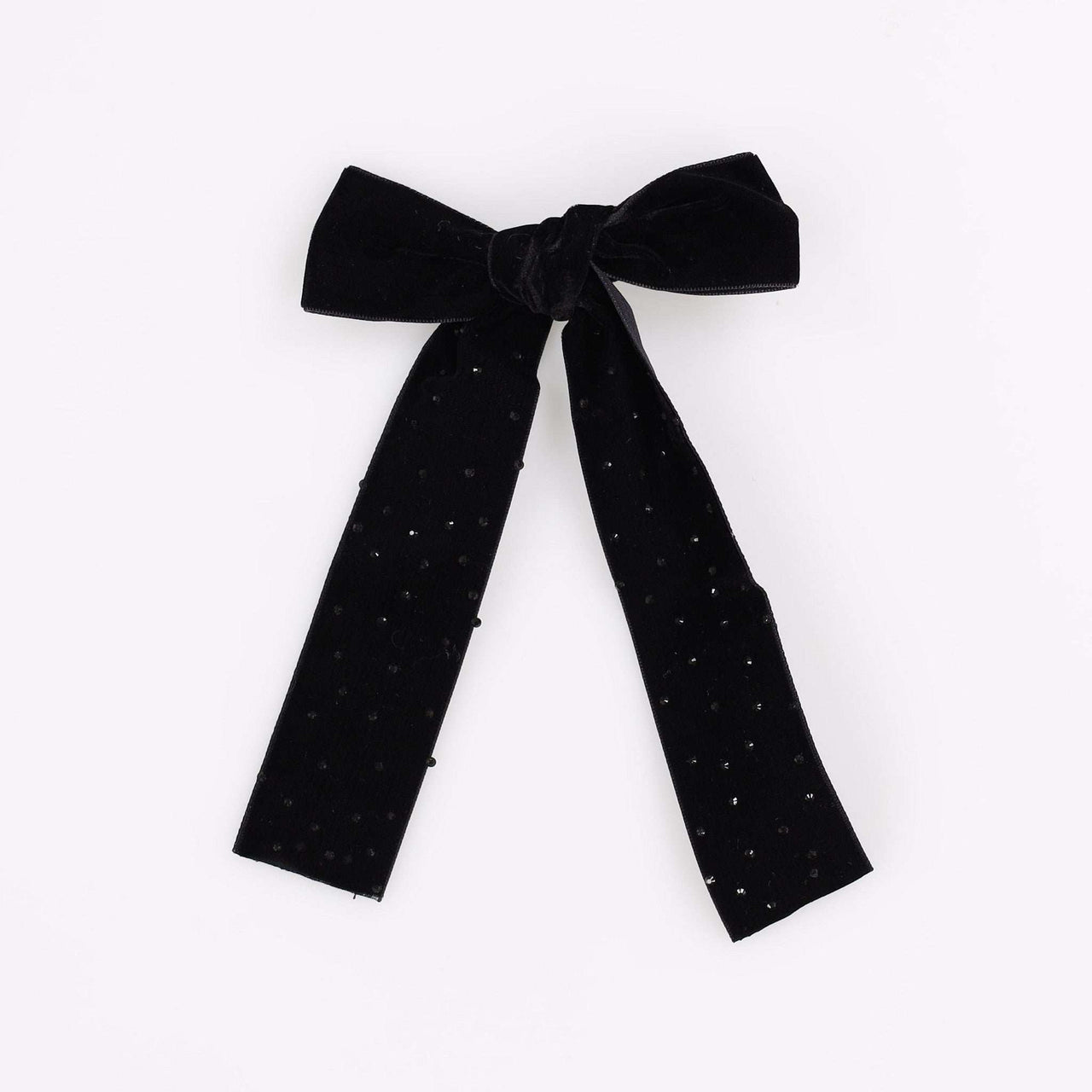 Velvet Zircon Bow Clip - Kidichic