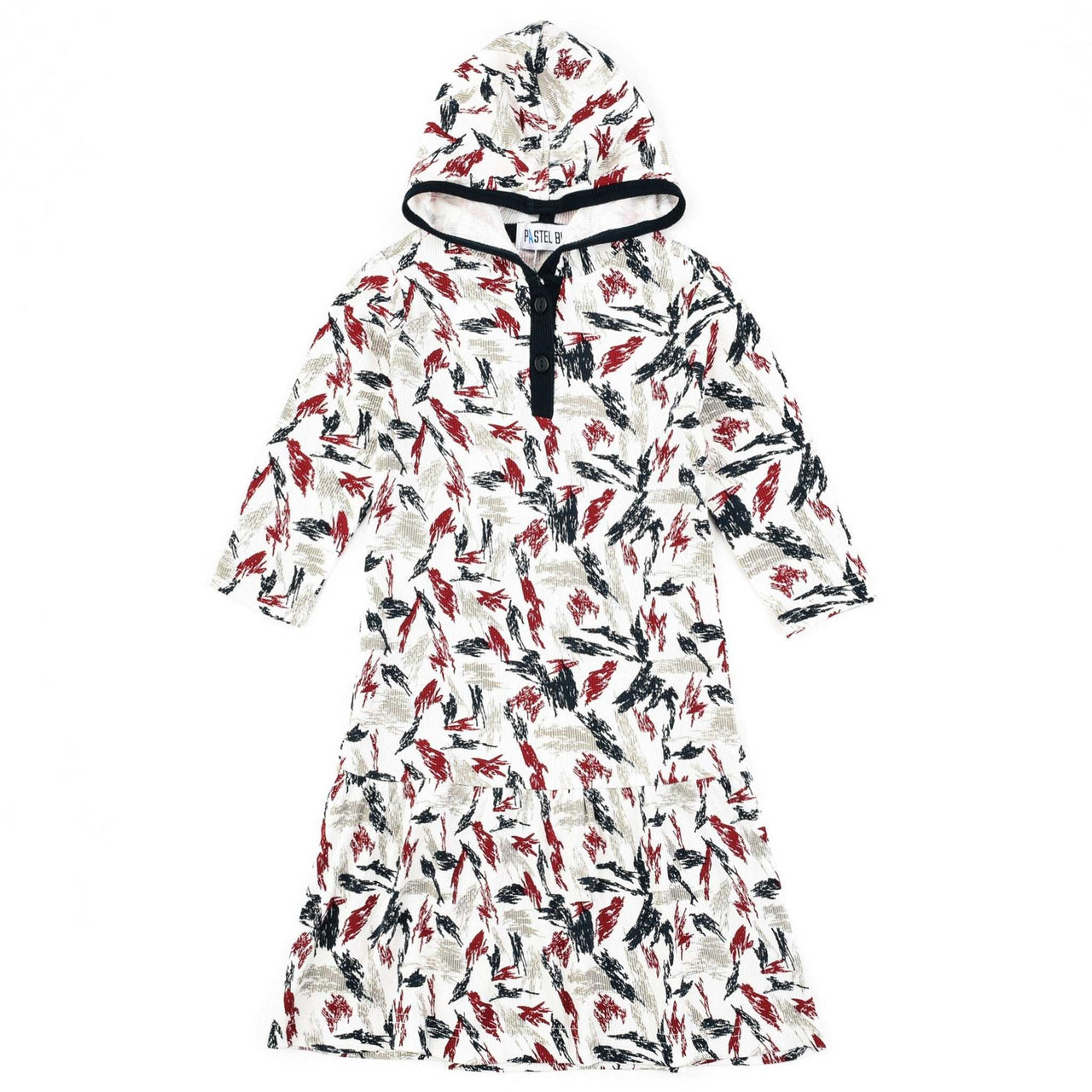 Rib Print SS Dress - Kidichic